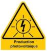 Plaque RIGIDE PVC "Production Photovoltaïque" 5x5 cms