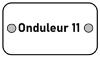 Etiquette PVC identif. "Onduleur 11"    - 7x4 cms