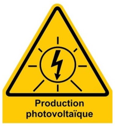 Plaque RIGIDE PVC "Production Photovoltaïque" 10x10 cms